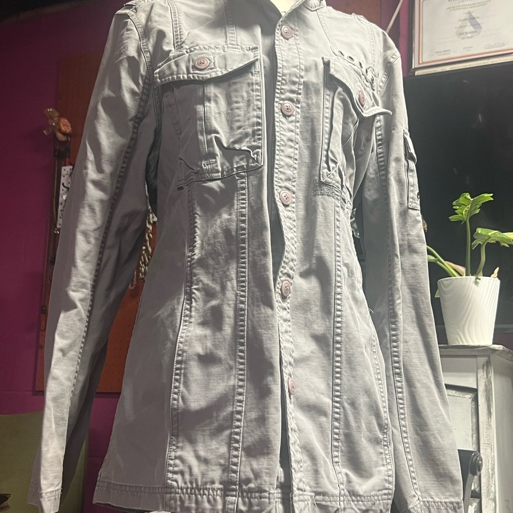Fossil Women's Light Gray Utility Jacket